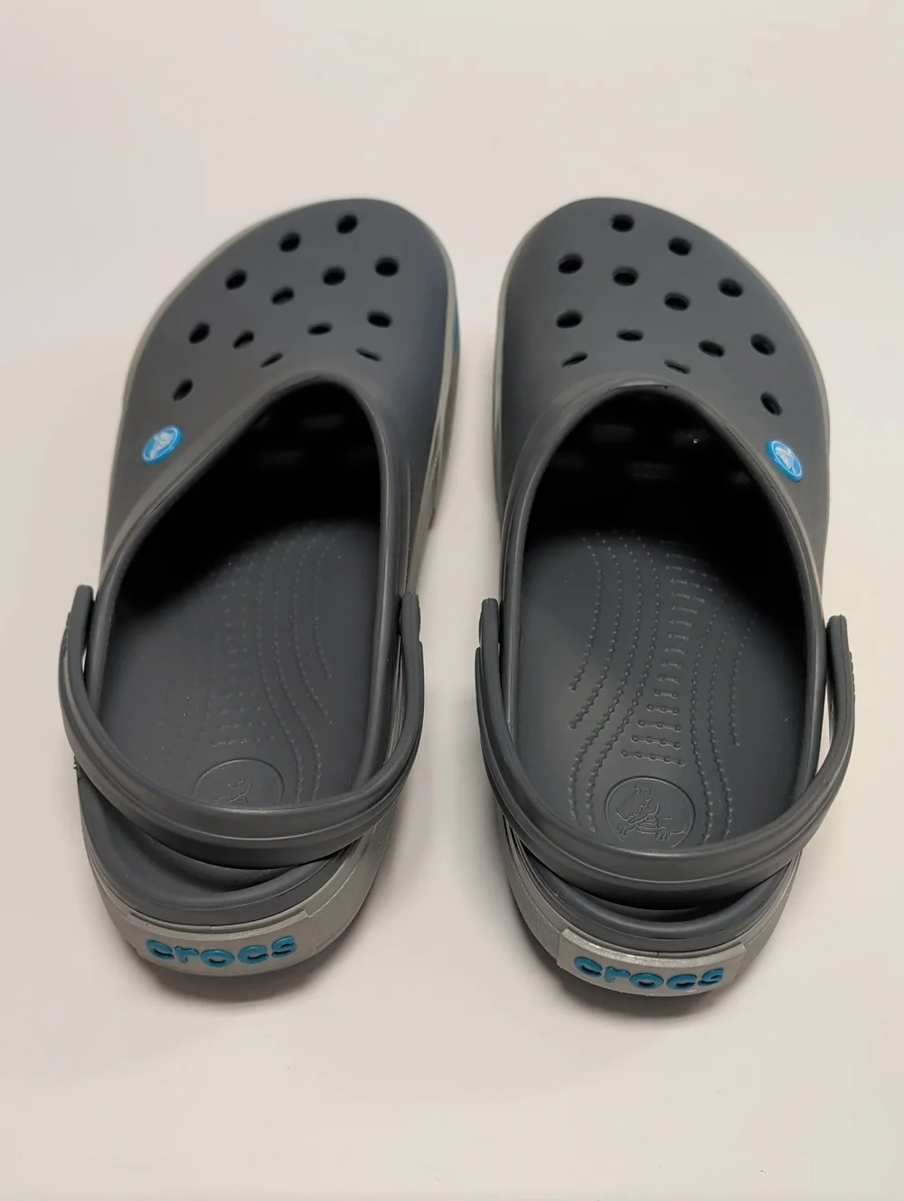CROCS Gray/Blue Clogs/Shoes Mens 13
